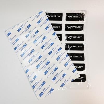 China Customized Custom Design Adhesive Epoxy Acrylic Gel Logo Sticker For Promotion And Sale Events for sale