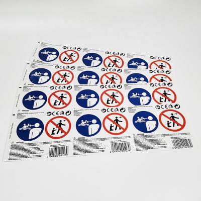 China Customized Customized Design Safety Sign Stickers With High Quality Adhesive Paper Material for sale