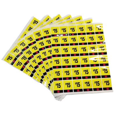 China Eco-Friendly Easy Release Price Sticker In Sheets for sale