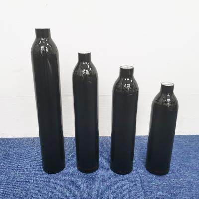 China Durable Paintball Tank 4500PSI PCP Air Tank Aluminous M18*1.5 Cylinder Black M18*1.5 HPA Alloy Cylinder for sale