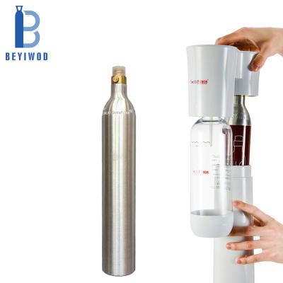 China Beverage Use New Soda 60L 0.6L Portable CO2 Bottle 360g/380g/400g/425g/450g CO2 Aluminum Cylinder For Beverage Use for sale