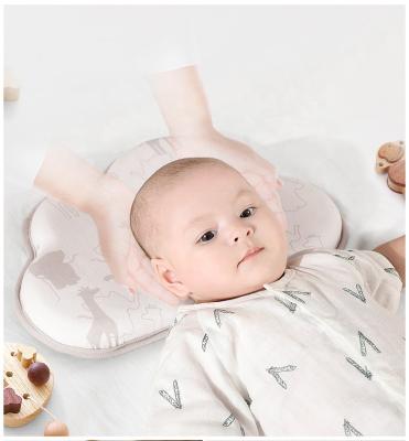 China Antistatic Washable Organic Newborn Flat Head Memory Foam Baby Pillow for sale