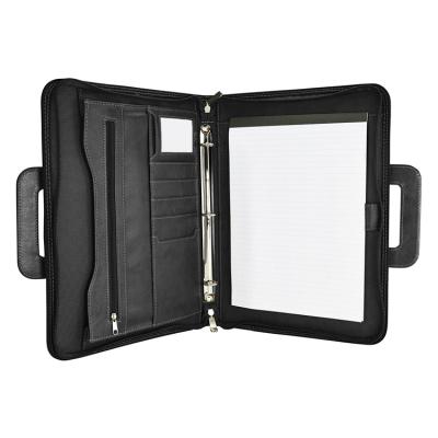 China OEM PU Leather Binder Folder Briefcase Organizer for Business/Interview/Meeting/Office/School etc. for sale