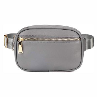 China Fashionable Custom PU Water Proof Leather Fanny Pack Waist Belt Bag For Men, Women for sale