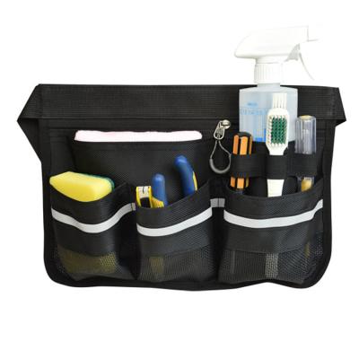 China Hotel Customized 600d Polyester Tool Belt Waist Tool Holder Cleaning Bag for sale