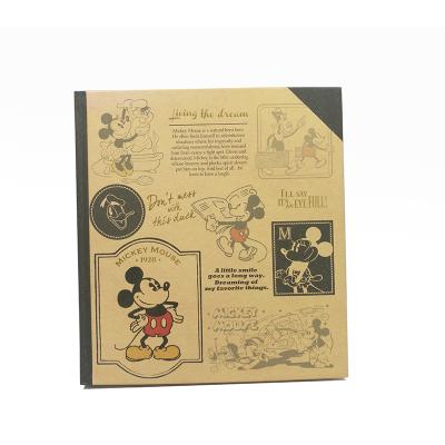 China PU Cartoon Self Adhesive Photo Album Coated Cover Paper Perfect Tied Album for sale