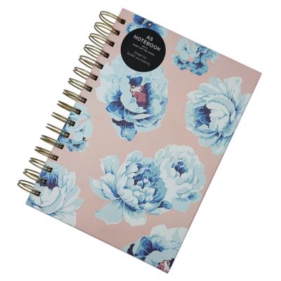 China A5 Hardcover Cardboard Dot Grid Spiral Exercise Notebook for sale