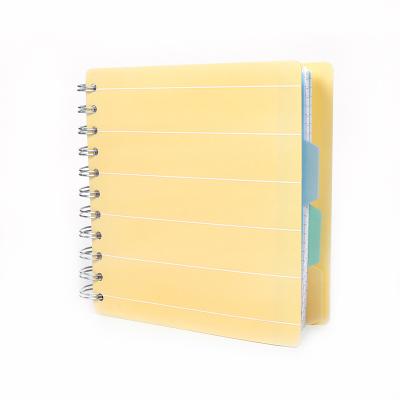 China A6 Spiral Grid Inner Page PP Cover Spiral Binding Index Notebook for sale