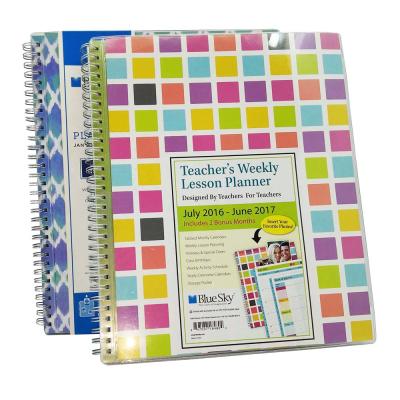 China PVC Coating Eco-Friendly Paper Spiral Organizer and Planner Notebook for sale