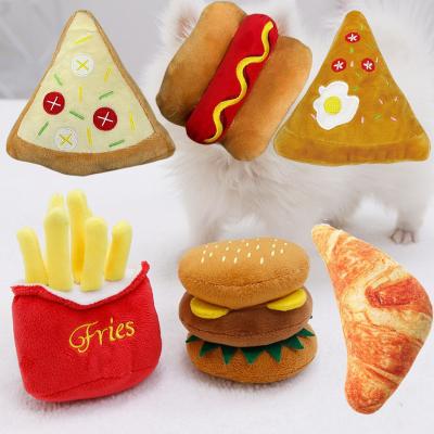 China Stocked Custom Stuffed OEM EDM Chips Hot Dog Cola Fast Food Plush Pet Toy for sale