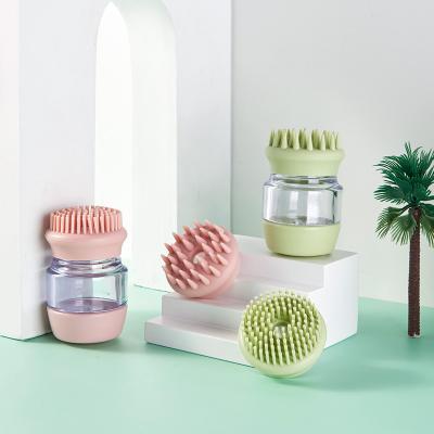 China Sustainable Pet Take A Bath Massage Finger Brush Rubber Scalp Massage Brush For Shampoo Pet Grooming Brush Dual Head Massage Stick for sale