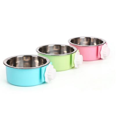 China Viable Wholesale Custom New Arrivals Double Deck Dog Food Bowl Water Bowl Pet Feeder Stainless Steel Pet Cat Bowl for sale