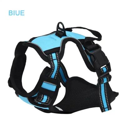 China Reflective Soft Padded No-Choke Adjustable Dog Harness With Easy Control Training Handle For Large Dogs for sale