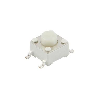 China TS-D003 6*6 Switch 4 Pin SMD/SMT Copper Pin Tact Switch Push Button White Tactile Switch TS-D003 for sale