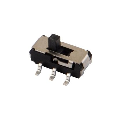 China PA66 MST-22D18 Pin 2 Position Changeover Mini Sliding Contact 2P2T SMT SMD 6 MINI Micro Sliding Contacts for sale