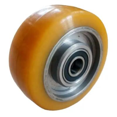 China Hotels Linde 125x40/45-15 mm Linde Part No. 0009933864 Long Working Service Solid Polyurethane Supporting balance wheel for sale