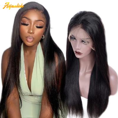 China Brazilian Lace Front Wig, Virgin Hair Silky Straight Wave Silky Straight Human Hair Wig For Black Women, Pre Pluck Lace Wig With Baby Hair for sale