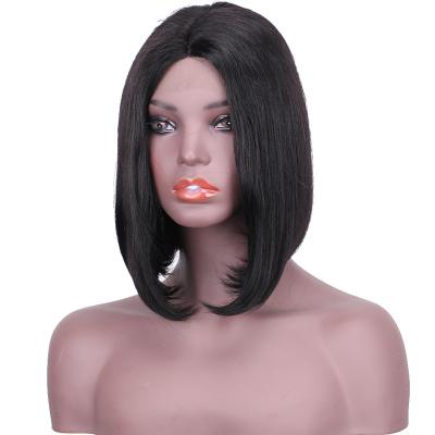 China Cheap Price Silky Straight Wave Hair Wig, 8inch-14inch Wholesale Mink Brazilian Hair Wig, Lace Front Short Bob Pixie T Part Wigs for sale