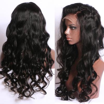 China Synthetic Body Wave Hair Synthetic Wig Lace Front Wig For Black Women Long Wavy Synthetic Wig for sale