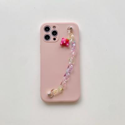 China 2021 Newest Anti-drop Phone Case Customize TPU Back Cover For iPhone 12/11 Pink Phone Case for sale