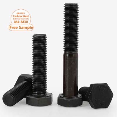 China Steel 10.9 Grade Hex Head Bolts Full Carbon Steel Half Wire High Tensile Outer Hex Bolts National Standard Hex Bolts for sale