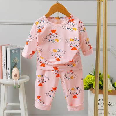 China Eingestellte/Baumwolle Kinderstellte der volle Ärmel-Pyjama Pj 80cm 90cm 100cm Höhe mit Wasserzeichen ein zu verkaufen