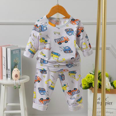 China 95% Baumwollstellte langer Kinderpyjama Fahrzeug-Muster des q-Versions-70cm Fehlschlag-74cm Hipline ein zu verkaufen