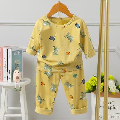 Chine Les pyjamas assortis des enfants d'été/longue taille du Spandex 130cm 140cm des pyjamas 5% de douille à vendre