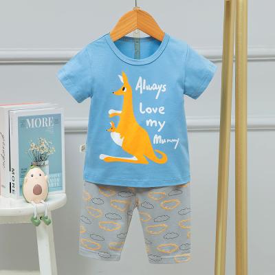 China van de Katoenen van veelzijdige Kinderen Moeder en de Baby Pyjama's de Korte sleeved Kangoeroe Te koop