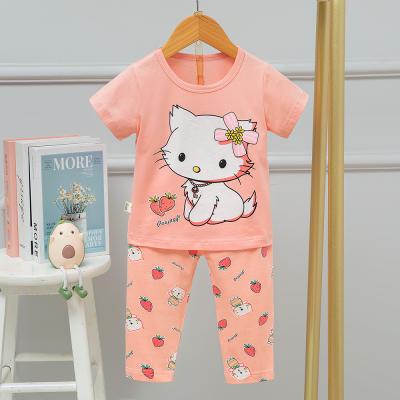 China Pijamas/rosa Cat Pyjamas Breathable del verano de los niños versátiles del diseño en venta