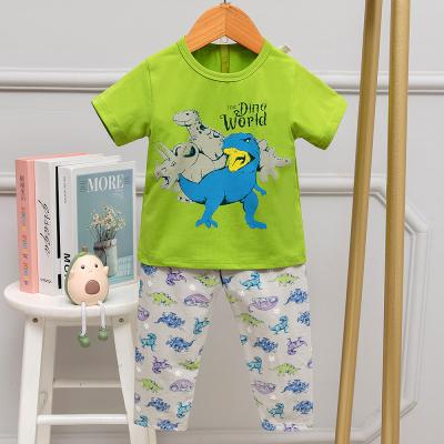 China Doppelter verdrahtender langer Hosen-Pyjama des kurzen Ärmels stellte Pyjamas des Fantasie Karikatur-Alters-8 ein zu verkaufen