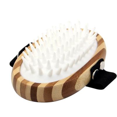 China Wooden Bamboo Rubber Soft Brush Cat Dog Bath Tool Brush Pet Massage Viable Factory Wholesale New Design for sale