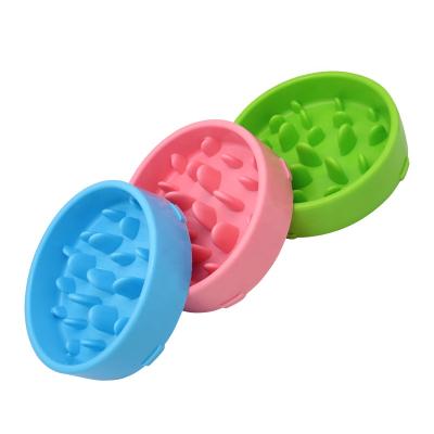 China Factory Wholesale Sustainable Factory Wholesale Anti Slip Plastic Slow Feed Dog Bowl For Raised Pet Feeder for sale