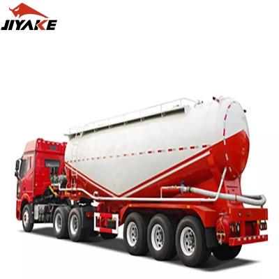 China Hot Sale 2/3/4 Jiyake Truck Trailer Cement 30 40 45 50cbm V Shape Dry Bulk Tank Truck Trailer 25 Axle 25 for sale