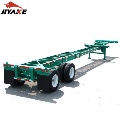 China Best Price 2/3/4 Axles Skeleton Truck Trailers 20FT 40FT 45FT Container Flatbed Trailers 40 Ton 60 Ton 80 Ton Skeleton Truck Trailers for sale