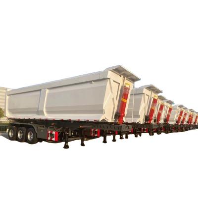 China Heavy Duty 2/3/4/5 Axles Truck Trailer 35/40/45 CBM U Shape Dump Trailer 60 Ton Dump Cargo Truck Rear End Dumper Tipping Semi Trailer for sale