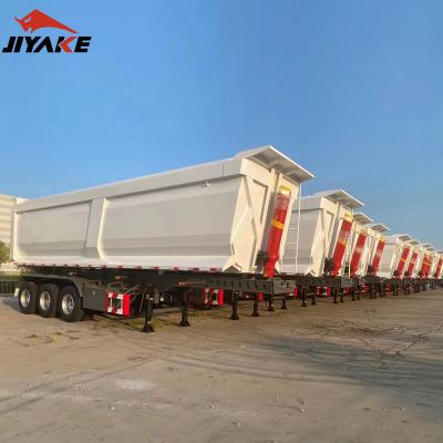 China Truck Trailer Factory Price 3 Axle 40 CBM 60 Ton Cargo Transport Dump Trailer Tipper Truck Trailer Dumper Semi For Sale for sale