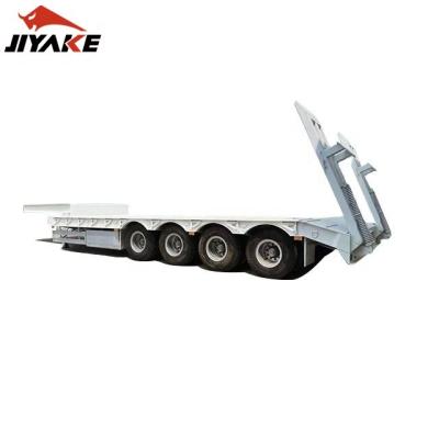 China Good Price 2/3/4/5/6 Axles Truck Trailer Flatbed Lowbed Trailer 20-100 Ton Gooseneck Modular Low Loader Heavy Duty Lowbed Semi Truck For Sale for sale