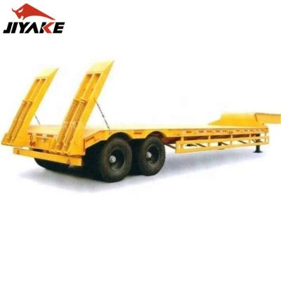 China Sale Heavy Duty Truck Trailer 2/3/4 Axle 60 80 100 Ton Gooseneck Low Loader Hot Detachable Lowbed Flatbed Semi Trailer Hot Detachable Truck For Sale for sale