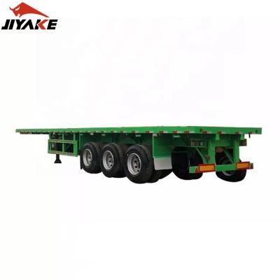 China Factory Wholesale Price 3 Axles Container Transport Tri Trailer20FT 40FT 45FT 60 100 Ton Truck Cargo Semi Trailer Flat Bed Trailer for sale