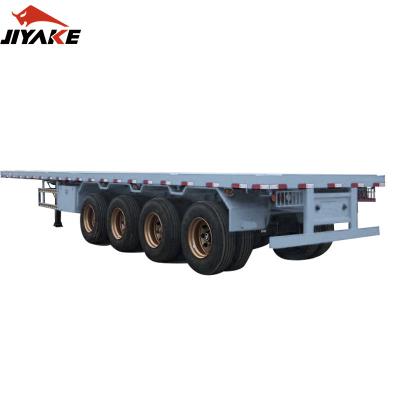 China Truck Trailer Good Price 2/3/4 Axles Container Transport 20FT 40FT 45FT 30 Tons 80 Tons Flat Bed Semi Trailer Trailer Truck Cargo for sale