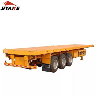 China Truck New 3/4 Axles 40ton 50tons Flatbed Trailer 2022 Semi Trailer Cargo Container Trailer for sale