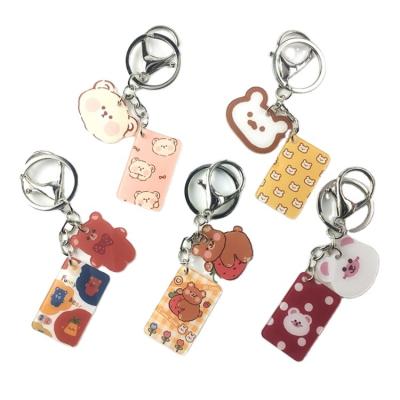 China 2022 Advertising Make Your Own Design Custom Printed Acrylic Key Chain Printed Acrylic Charms Key Chain for sale