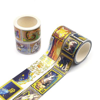 China Kawaii Manufacturer Logo Print Washi Stamp Foil Waterproof Wholesale Tape for sale