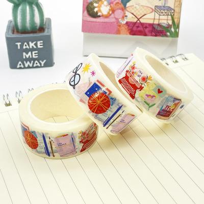 China New Design Waterproof Folk Art Adjusted UV Spot Washi Tape In Chinese for sale