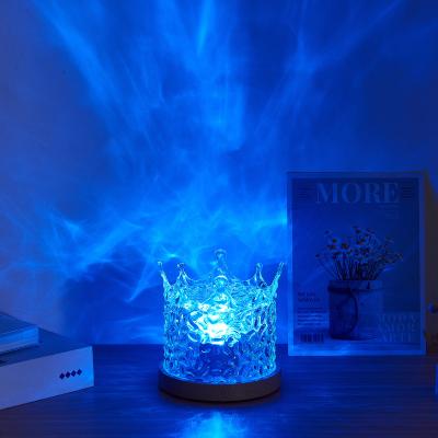 China Modern 2024 RGB Ice Cube Lamp Square  Decorations light 16 Colors USB charge Atmosphere lamp LED Crystal Table Lamp Dynamic water for sale