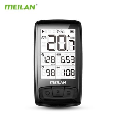 China Meilan Wireless Bike Riding Computer For Cycling Waterproof APP Set Technology OEM Rechargeable BLE Battery for sale