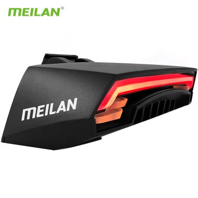 China Streamline Light Meilan X5 Wireless Remote Control Turning Bicycle Turning Light Wireless Signal Bike Turn Signals Tail Light for sale