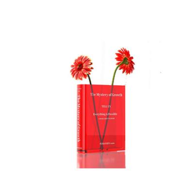 China Modern Hot Sale Cheapest Plastic Rectangular Floral Centerpiece Weeding Clear Acrylic Flower Vase for sale