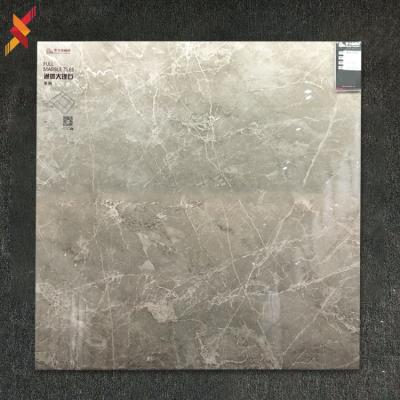 China Modern Chinese Building Non-slip Beige Marble Villa Glazed Flooring Design Tile 80x80cm for sale